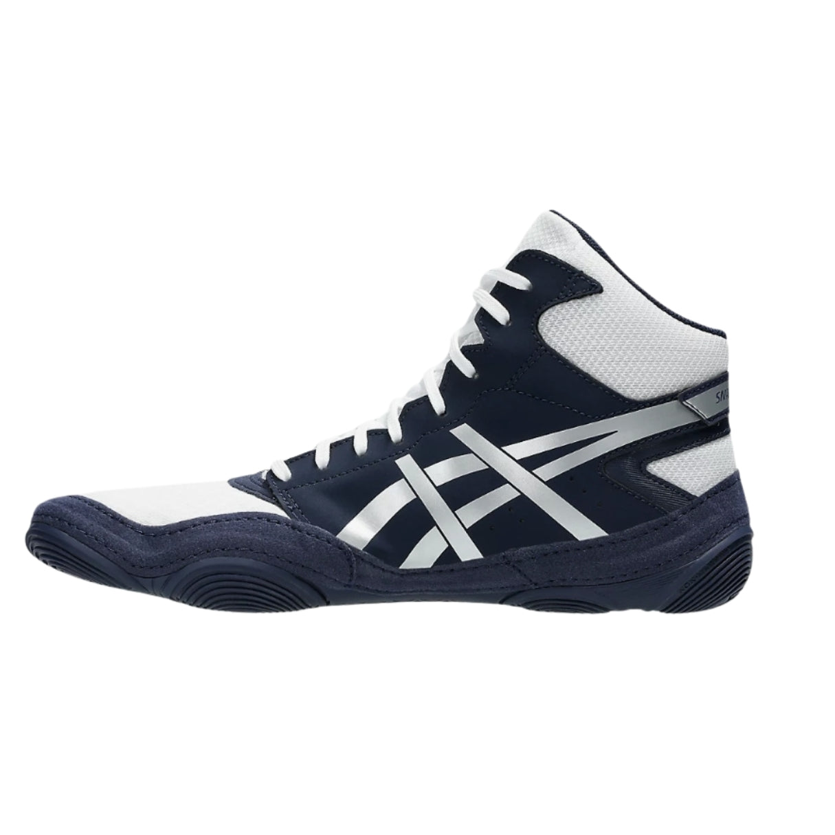 asics Senior Snapdown 4 Wide (2E) Wrestling Shoes navy/silver