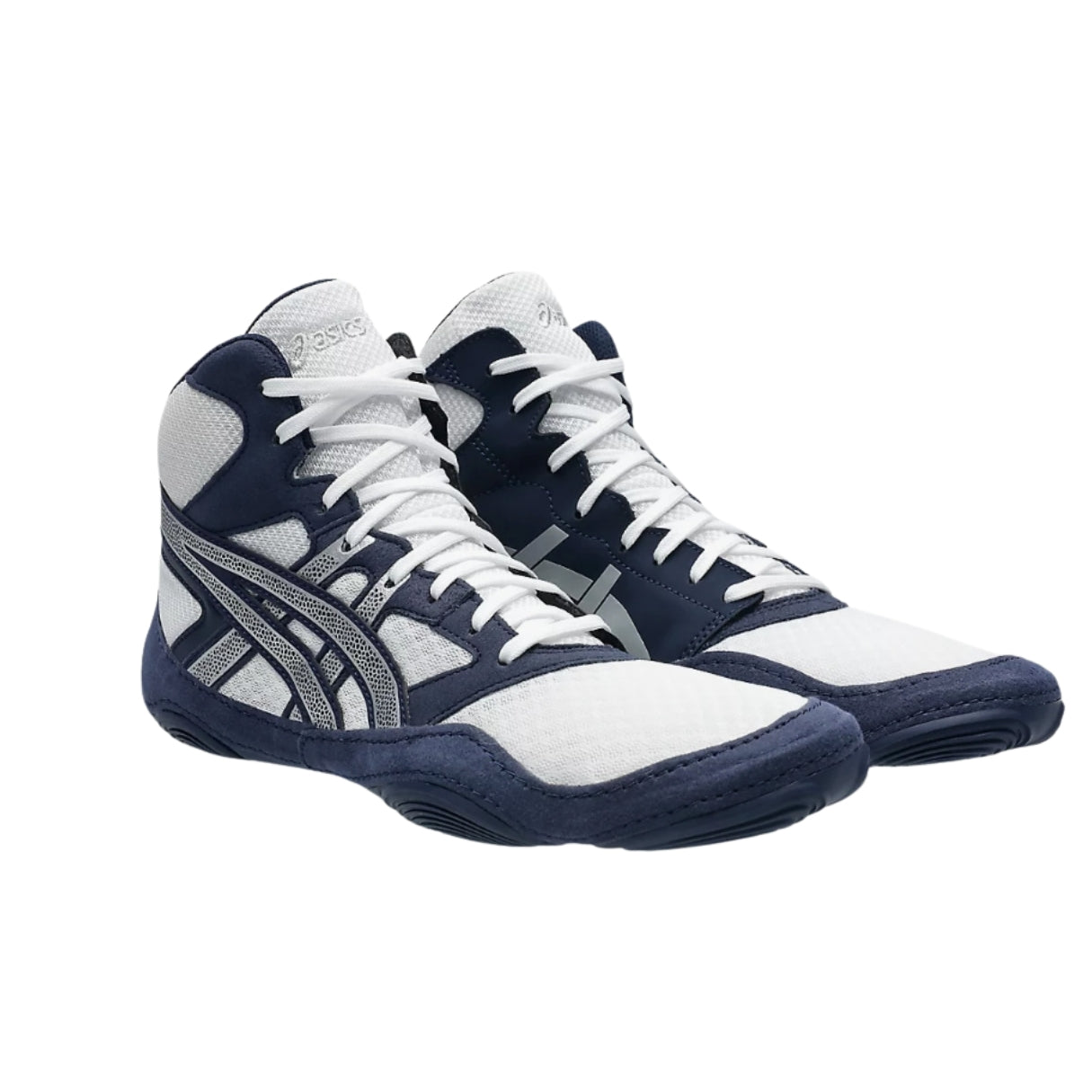 asics Senior Snapdown 4 Wide (2E) Wrestling Shoes navy/silver