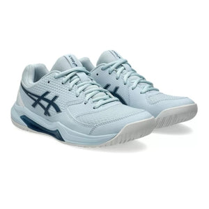 asics Women's Gel-Dedicate 8 Pickleball Shoes Cool Grey/Vintage Indigo