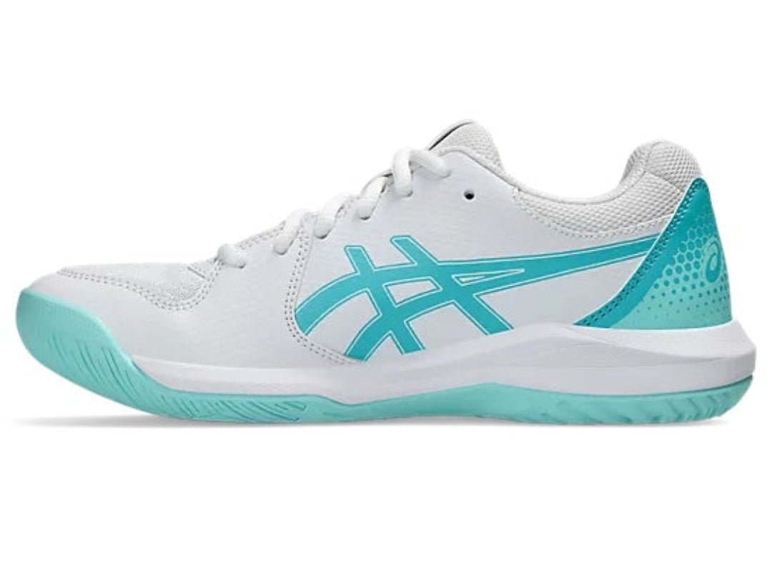 Asics Women's Gel-Dedicate 8 Pickleball Shoes white energy aqua teal