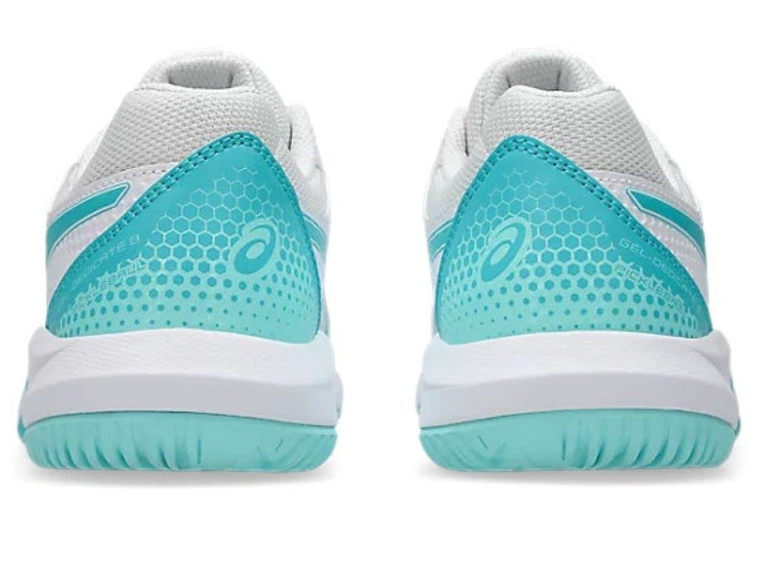Asics Women's Gel-Dedicate 8 Pickleball Shoes white energy aqua teal