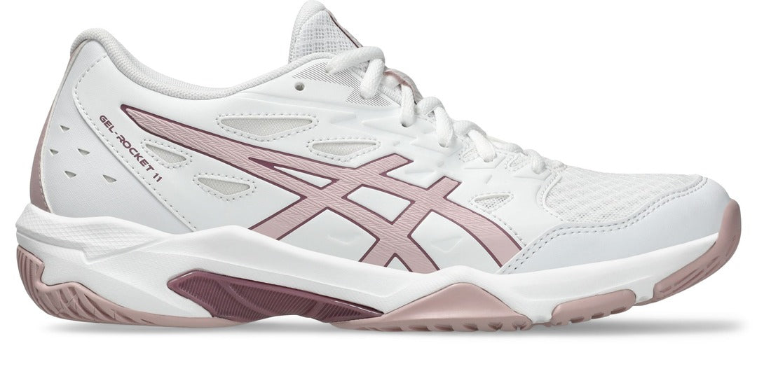 Asics Women's Gel-Rocket 11 1072A093 Volleyball Shoe White/ Watershed Rose