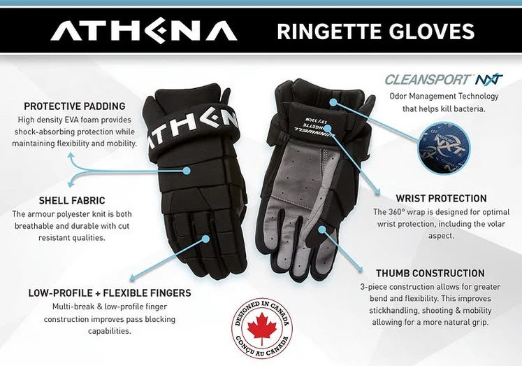 Athena senior Knit Ringette Gloves black