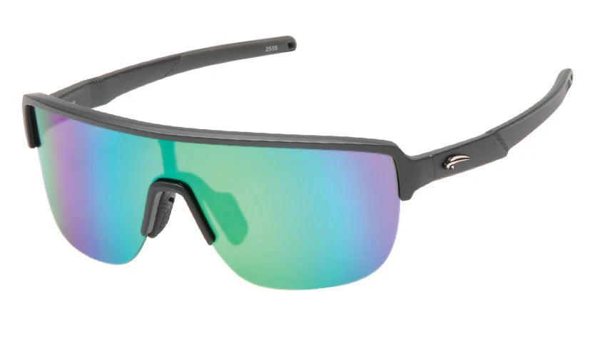 Atmosphere Dope Sunglasses matte grey green revo