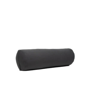 B, Halfmoon Cotton Cylindrical Yoga Bolster charcoal grey