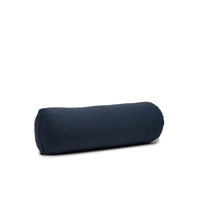 B, Halfmoon Cotton Cylindrical Yoga Bolster ink navy blue