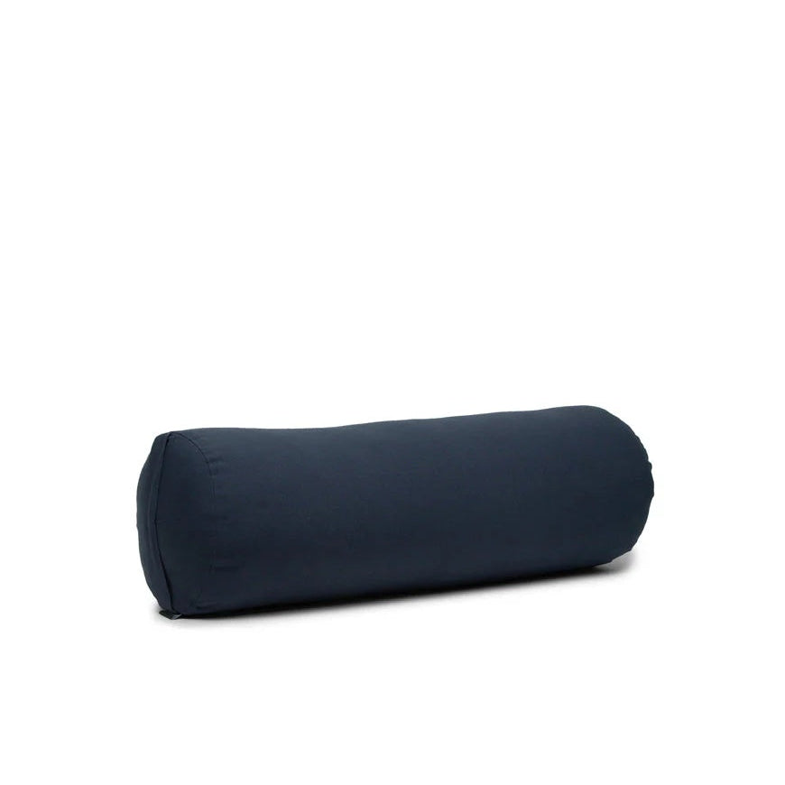 B, Halfmoon Cotton Cylindrical Yoga Bolster ink navy blue