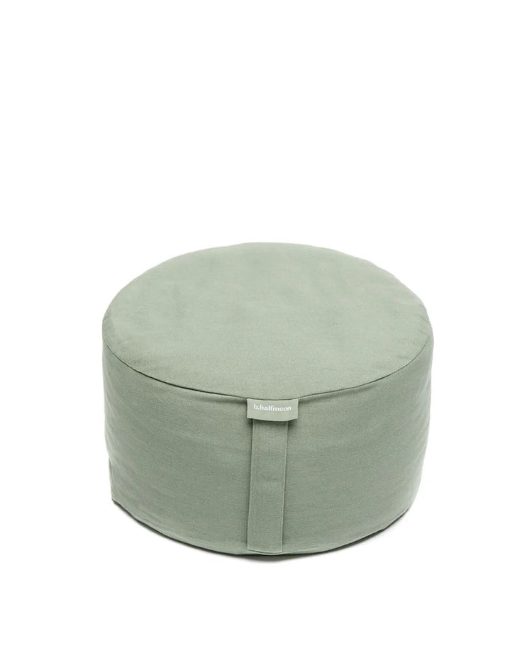 B, Halfmoon Cotton Mod Meditation Cushion moss green