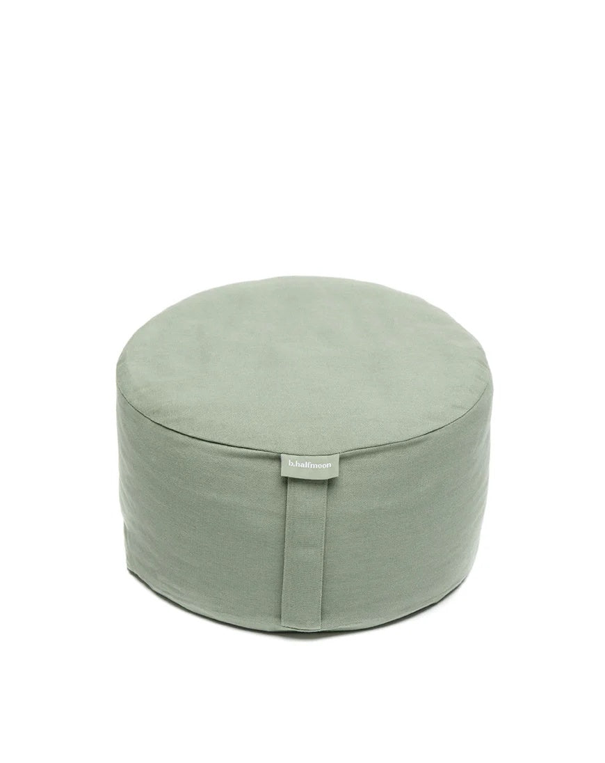 B, Halfmoon Cotton Mod Meditation Cushion moss green