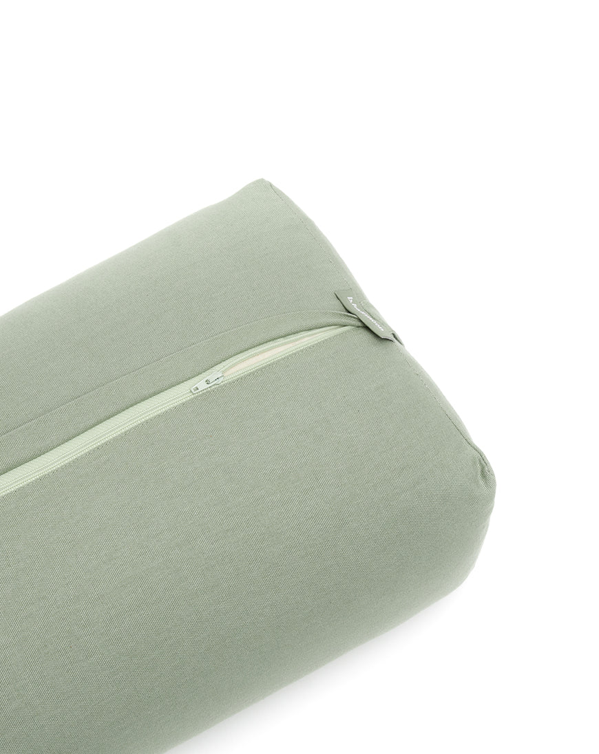 B, Halfmoon Cotton Rectangular Bolster Moss Green 1