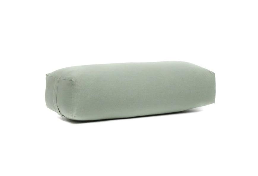 B, Halfmoon Cotton Rectangular Bolster Moss Green