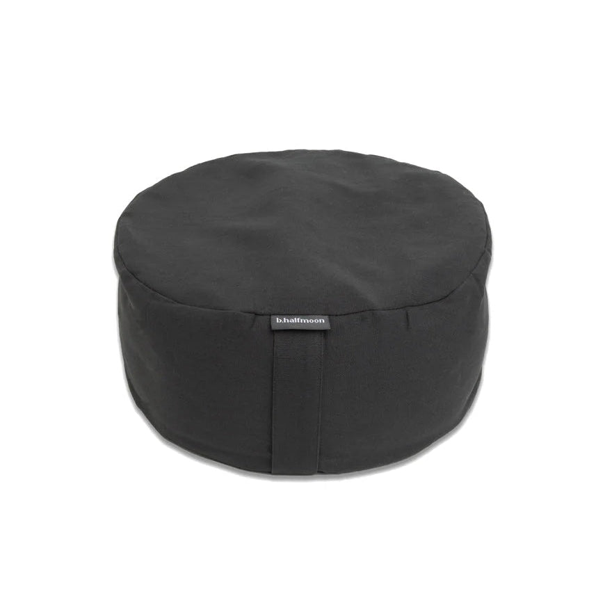 b, halfmoon Cotton Mod Meditation Cushion charcoal grey black