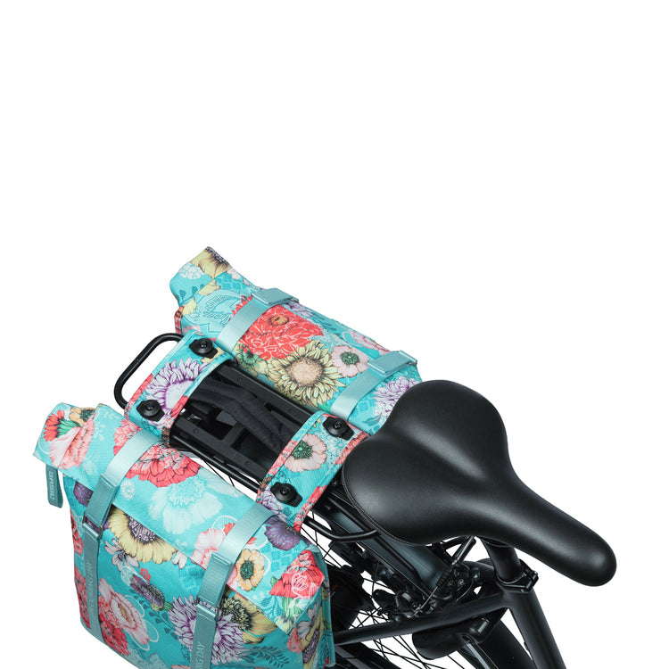 Basil Bloom Double Pannier blue