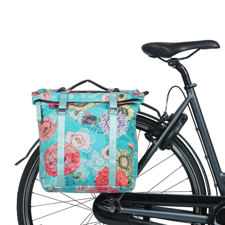 Basil Bloom Double Pannier blue