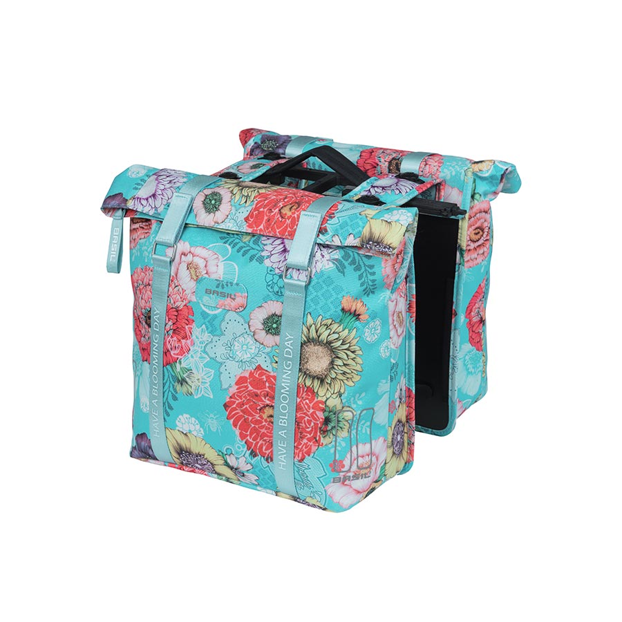 Basil Bloom Double Pannier blue
