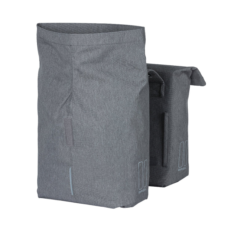 Basil City Double Pannier Pack Grey