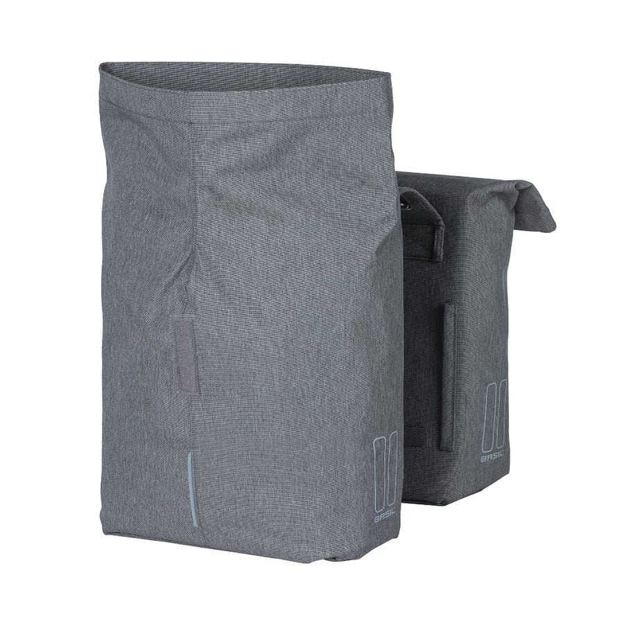 Basil City Double Pannier Pack Grey