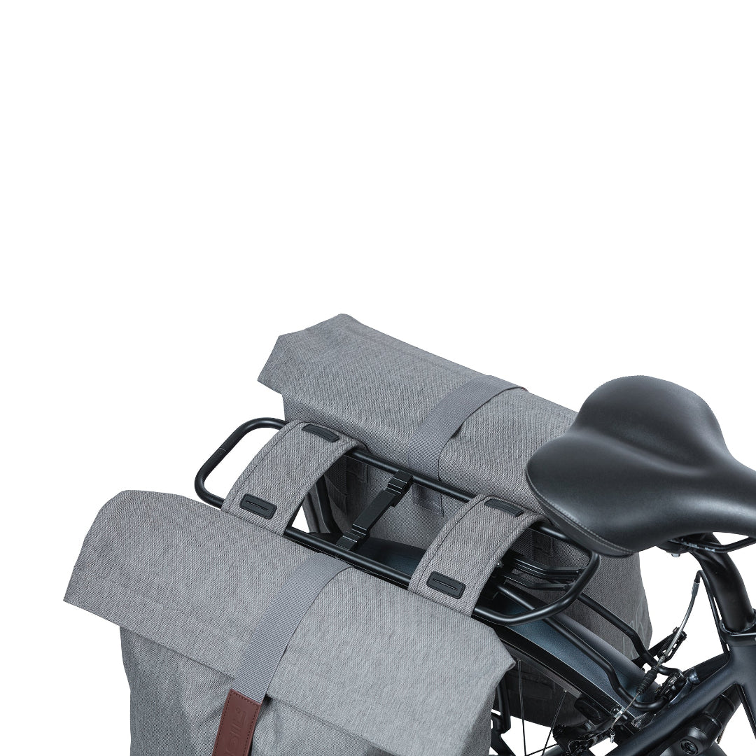 Basil City Double Pannier Pack Grey