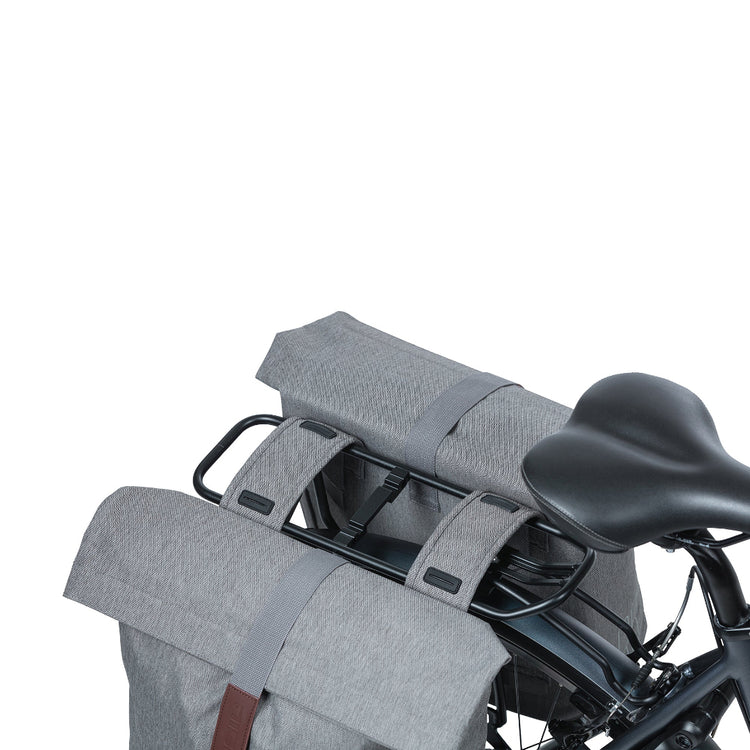 Basil City Double Pannier Pack Grey