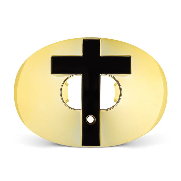 Battle 3D Chrome Cross Oxygen Football Mouthguard black/gold