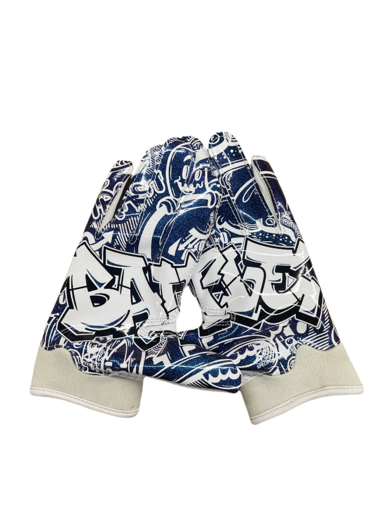 Battle Junior Chameleon Alien 2 Receiver Football Gloves Prism Graffiti