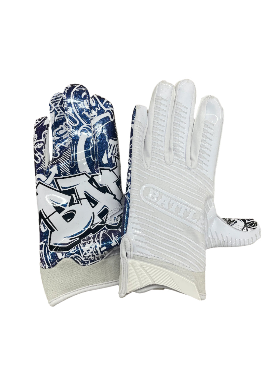 Battle Junior Chameleon Alien 2 Receiver Football Gloves Prism Graffiti