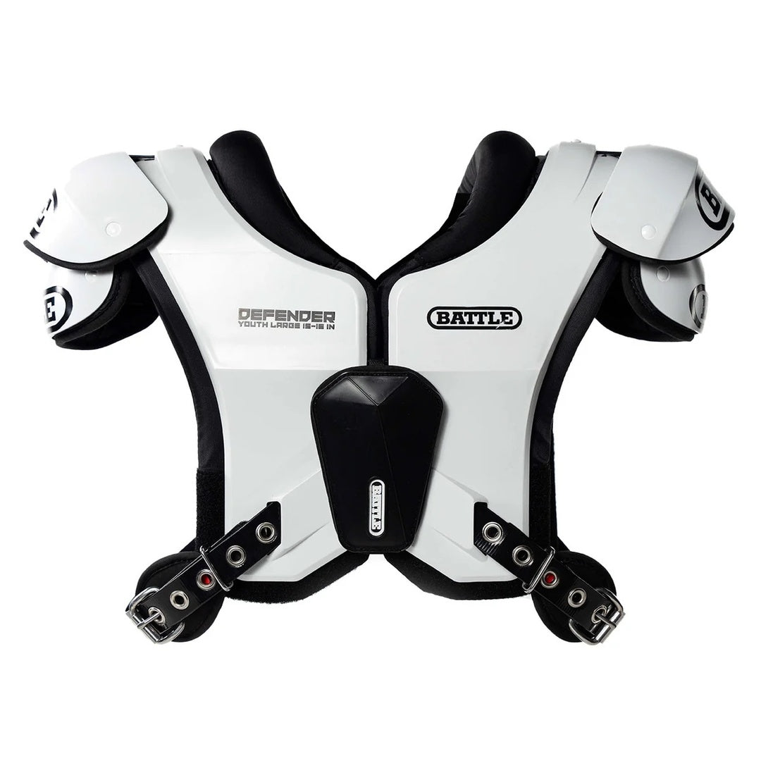 Battle Junior Defender Lightweight Shoulder Pads white