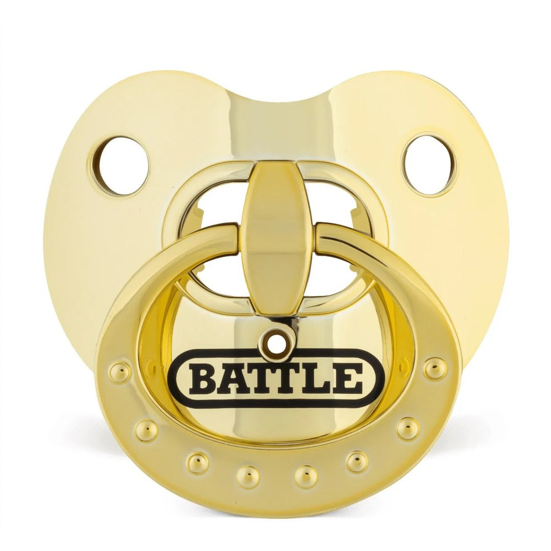 Battle Oxygen Binky Football Mouthguard chrome gold