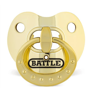Battle Oxygen Binky Football Mouthguard chrome gold