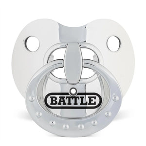 Battle Oxygen Binky Football Mouthguard chrome silver