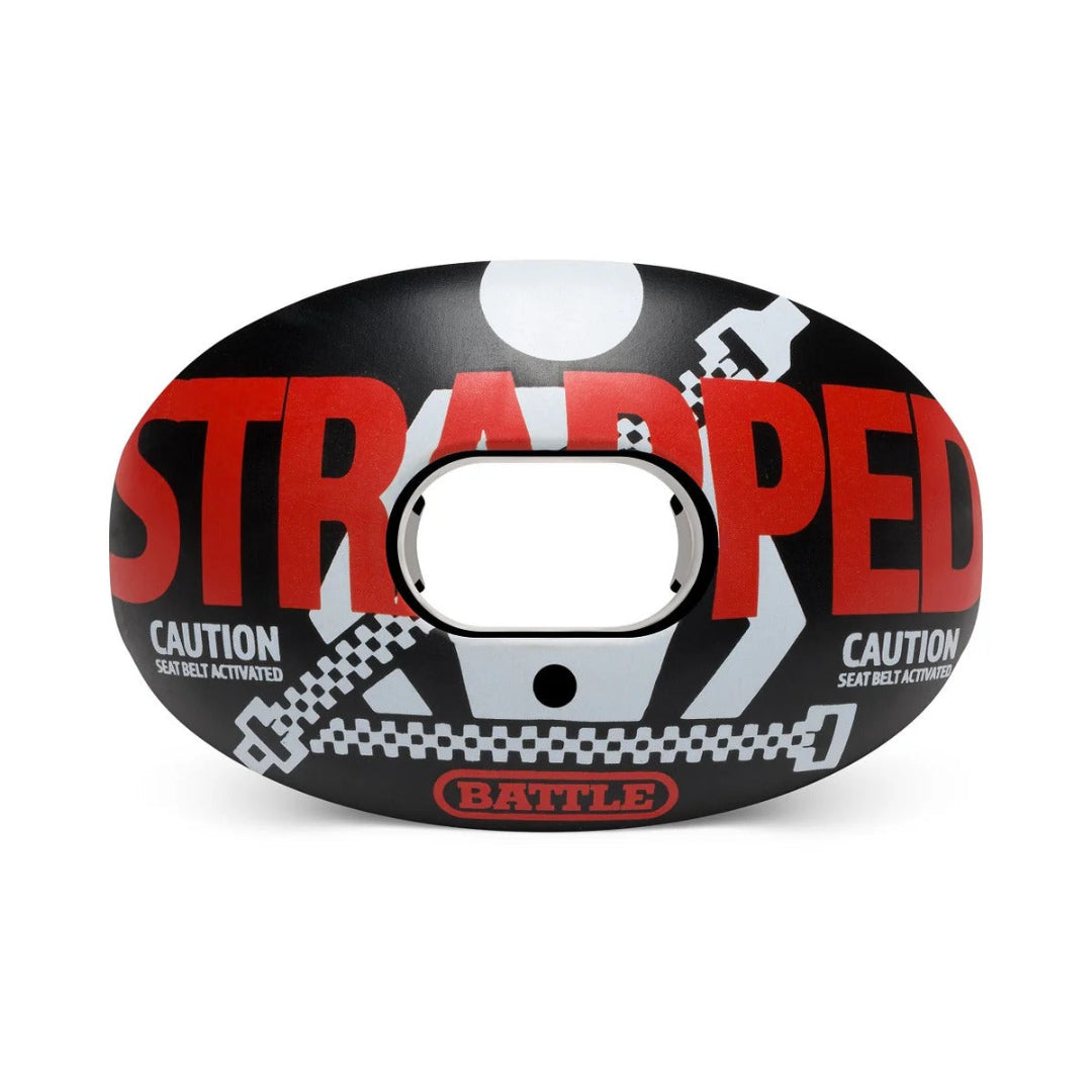 Battle Oxygen Novelty Football Mouthguard strapped