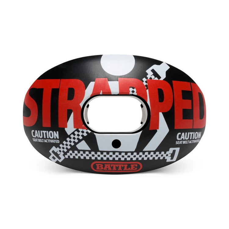 Battle Oxygen Novelty Football Mouthguard strapped