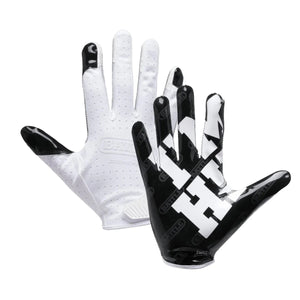 Battle Senior Doom Speed I'M HIM Receiver Football Gloves white/black