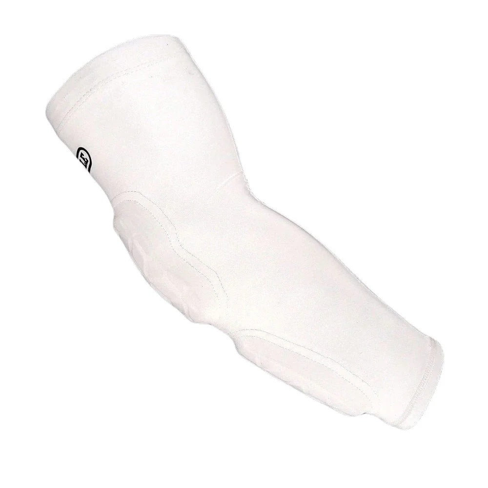 Battle Senior Elbow and Forearm Padded Football Arm Sleeve white
