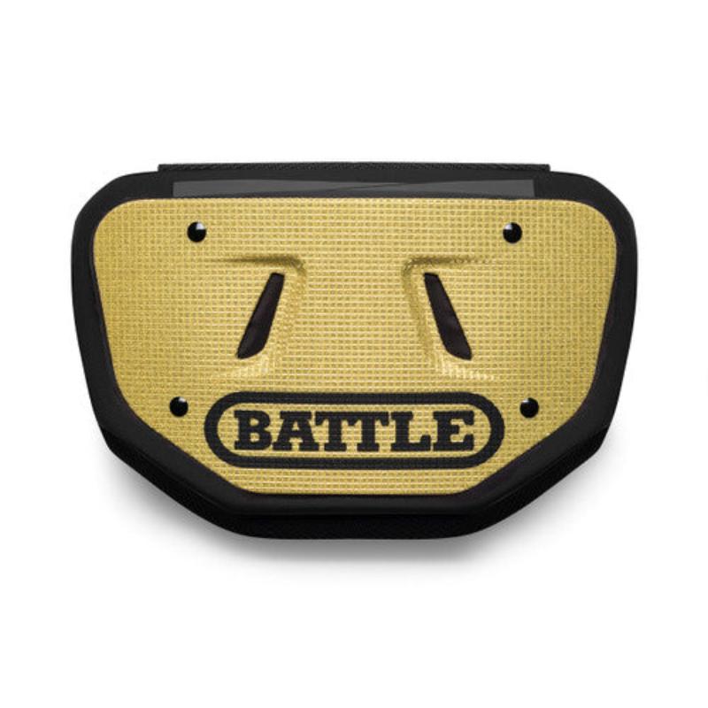 Battle Senior Football Back Plate 3D Diamonds Gold