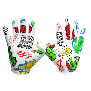 Battle Senior Monopoly Street Art Receiver Football Gloves white/multi