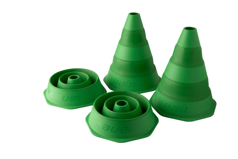 Bauer Collapsible Training Cones 4 pack green