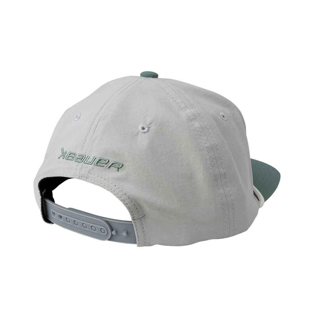 BAUER Fashion 2 Color Patch Snapback Hat light grey/green
