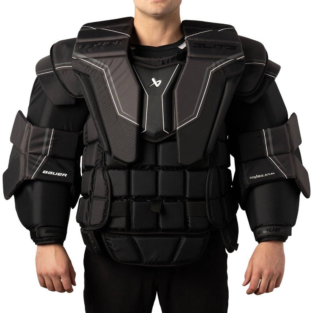 Bauer Intermediate Elite Hockey Goalie Chest and Arm Protector black
