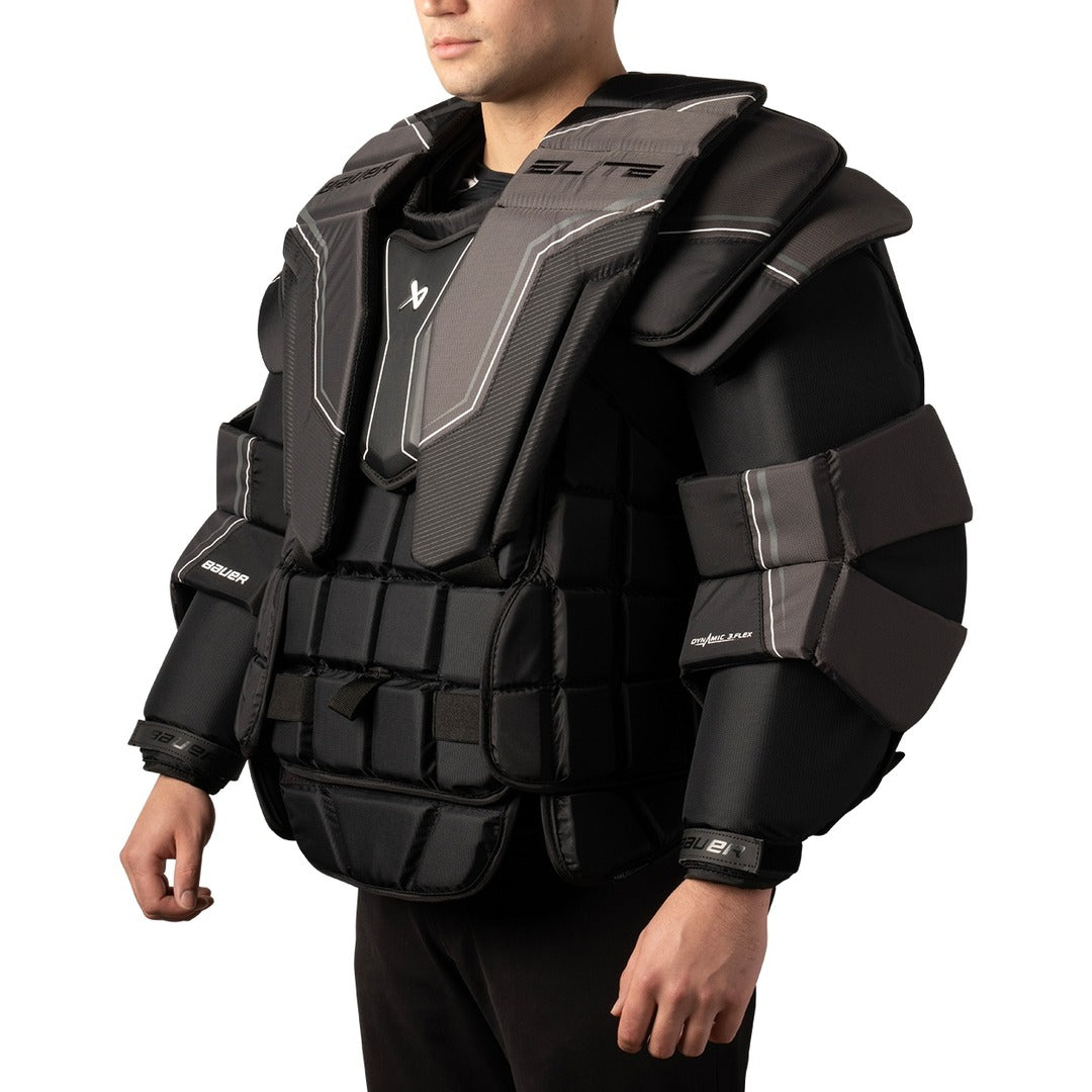 Bauer Intermediate Elite Hockey Goalie Chest and Arm Protector black
