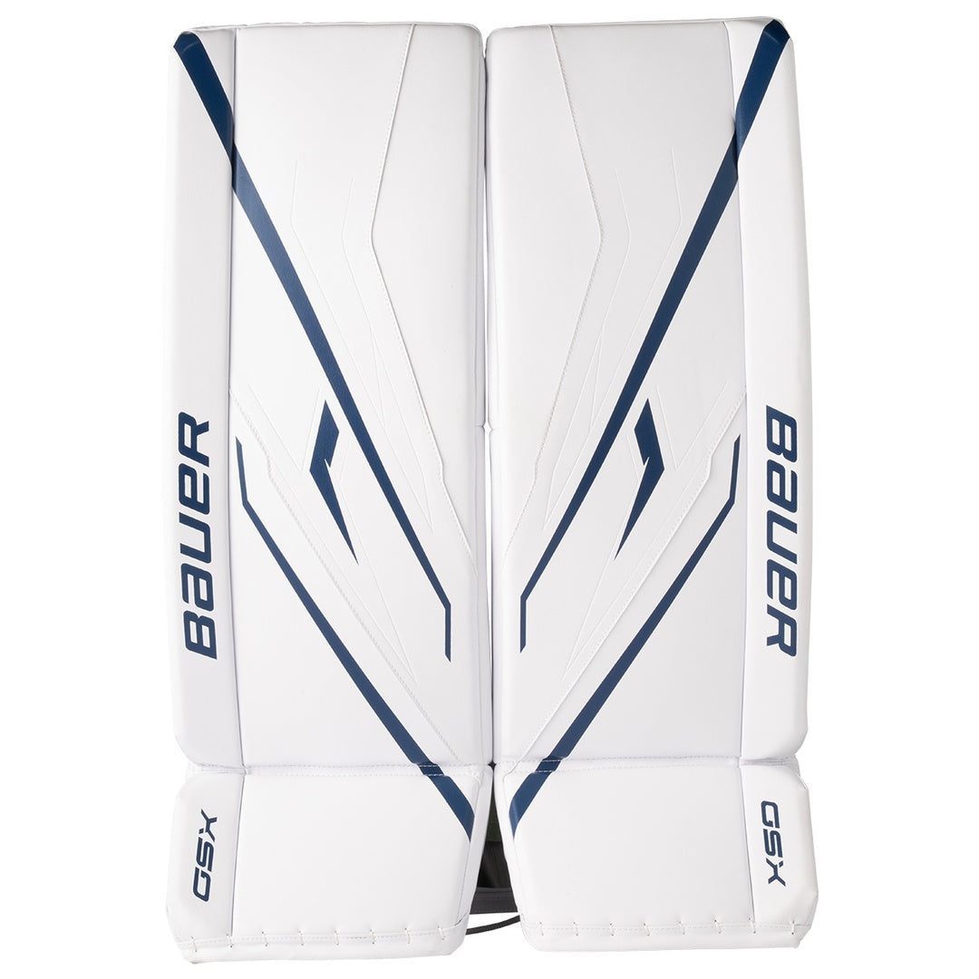 Bauer Intermediate GSX Hockey Goalie Pad white/blue