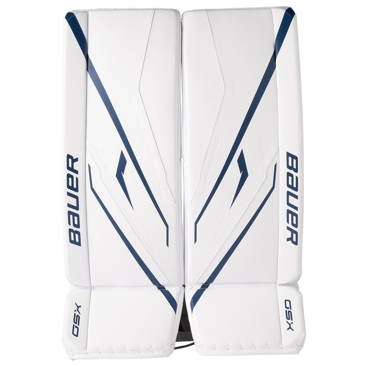 Bauer Intermediate GSX Hockey Goalie Pad white/blue
