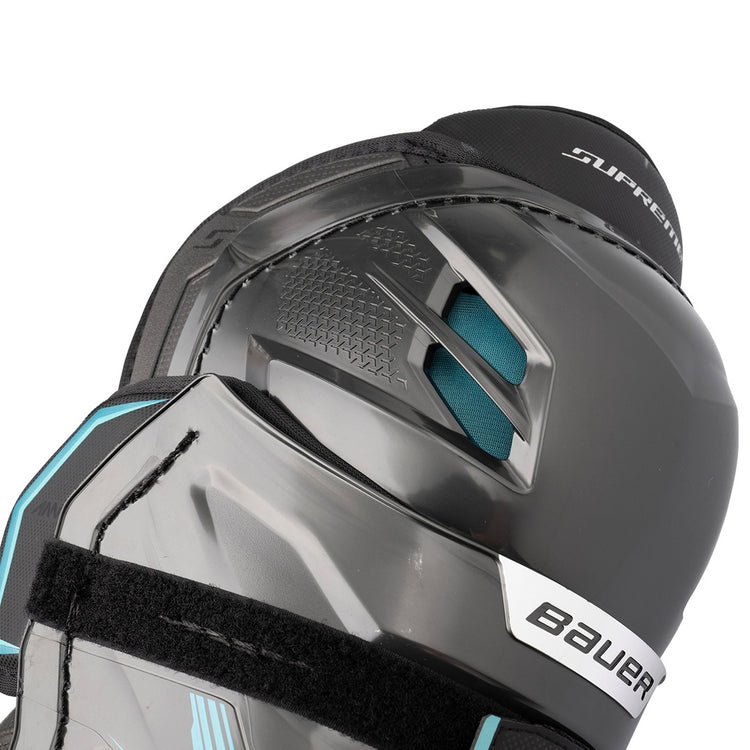 Bauer Intermediate Supreme Fuse Hockey Player Shin Guard silver/black