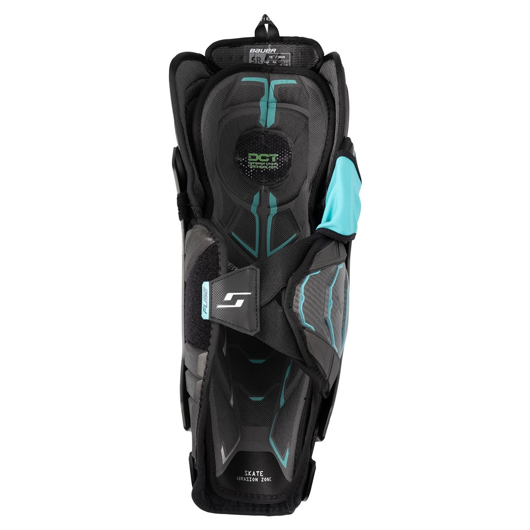 Bauer Intermediate Supreme Fuse Hockey Player Shin Guard silver/black