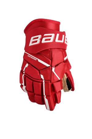 Bauer Intermediate Supreme M5PRO Hockey Player Gloves red