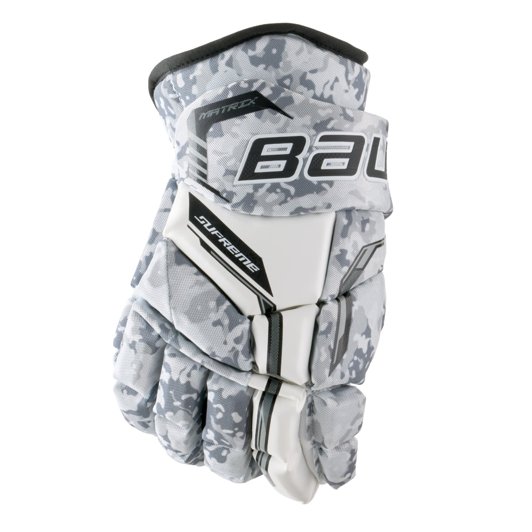 Bauer Intermediate Supreme Matrix Hockey Player Gloves Camo