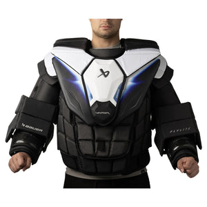 Bauer Intermediate Vapor Flylite Hockey Goalie Chest and Arm Protector black/ white