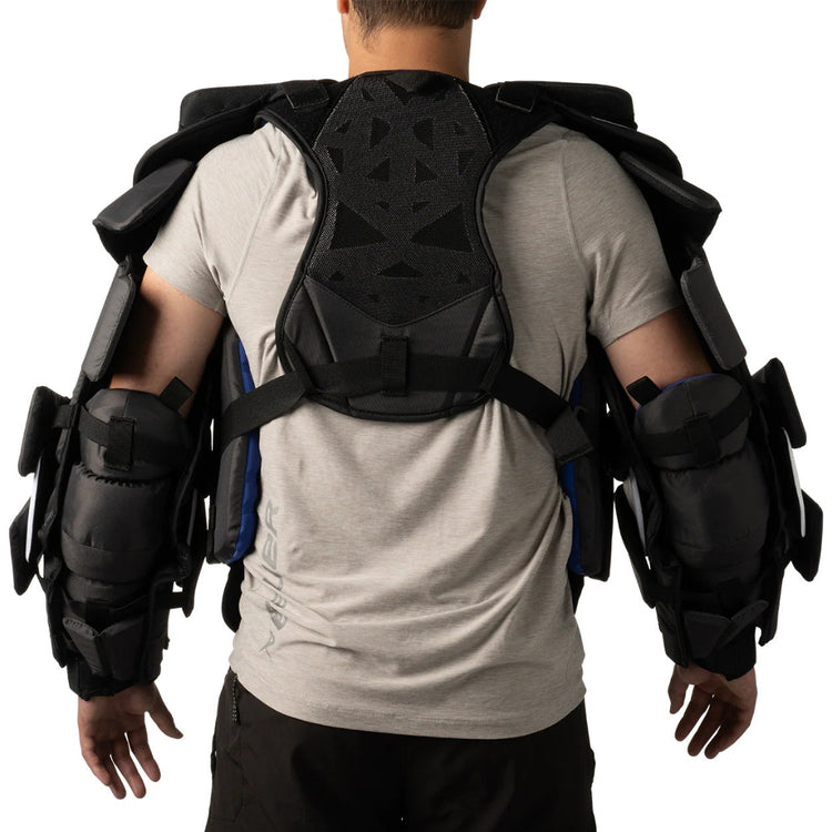 Bauer Intermediate Vapor Flylite Hockey Goalie Chest and Arm Protector black/ white