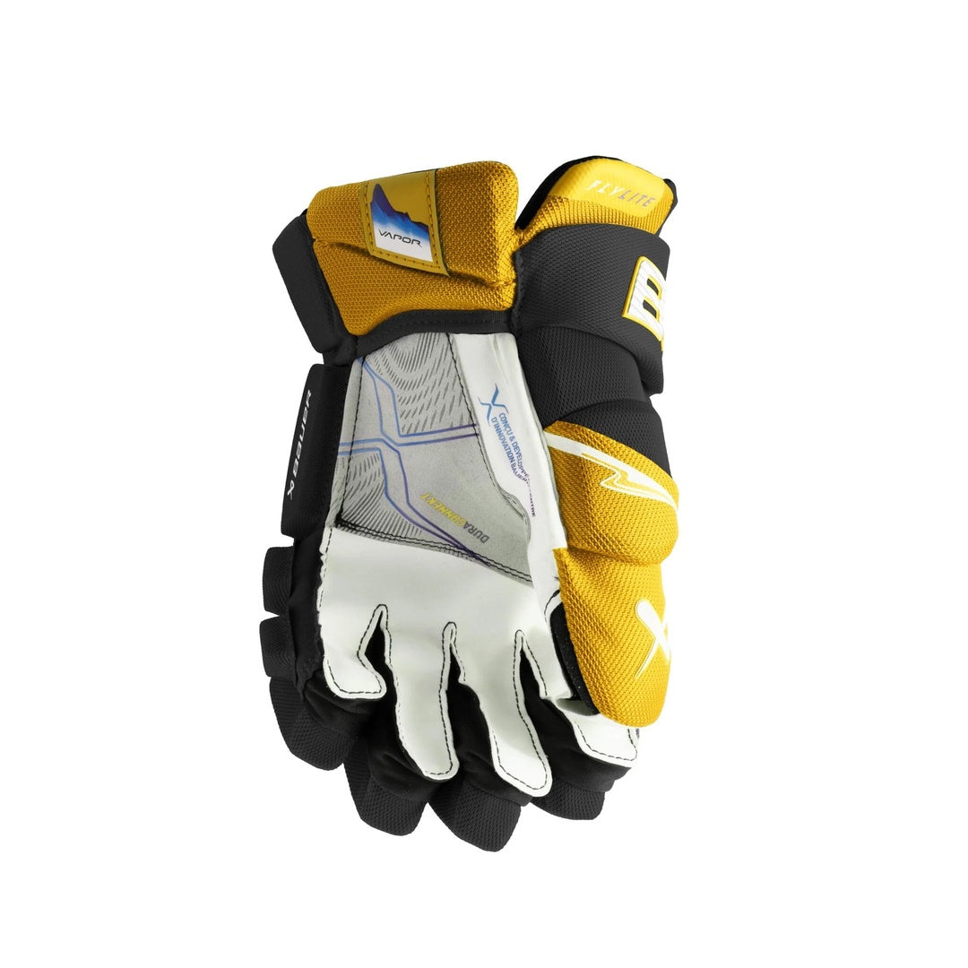 Bauer Intermediate Vapor FLYLITE Hockey Player Gloves black gold