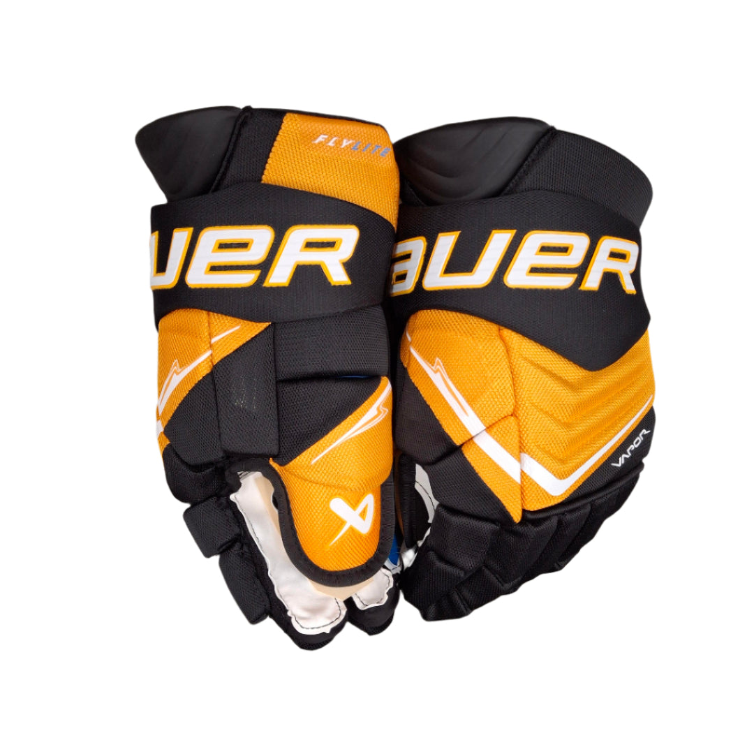 Bauer Intermediate Vapor FLYLITE Hockey Player Gloves navy gold